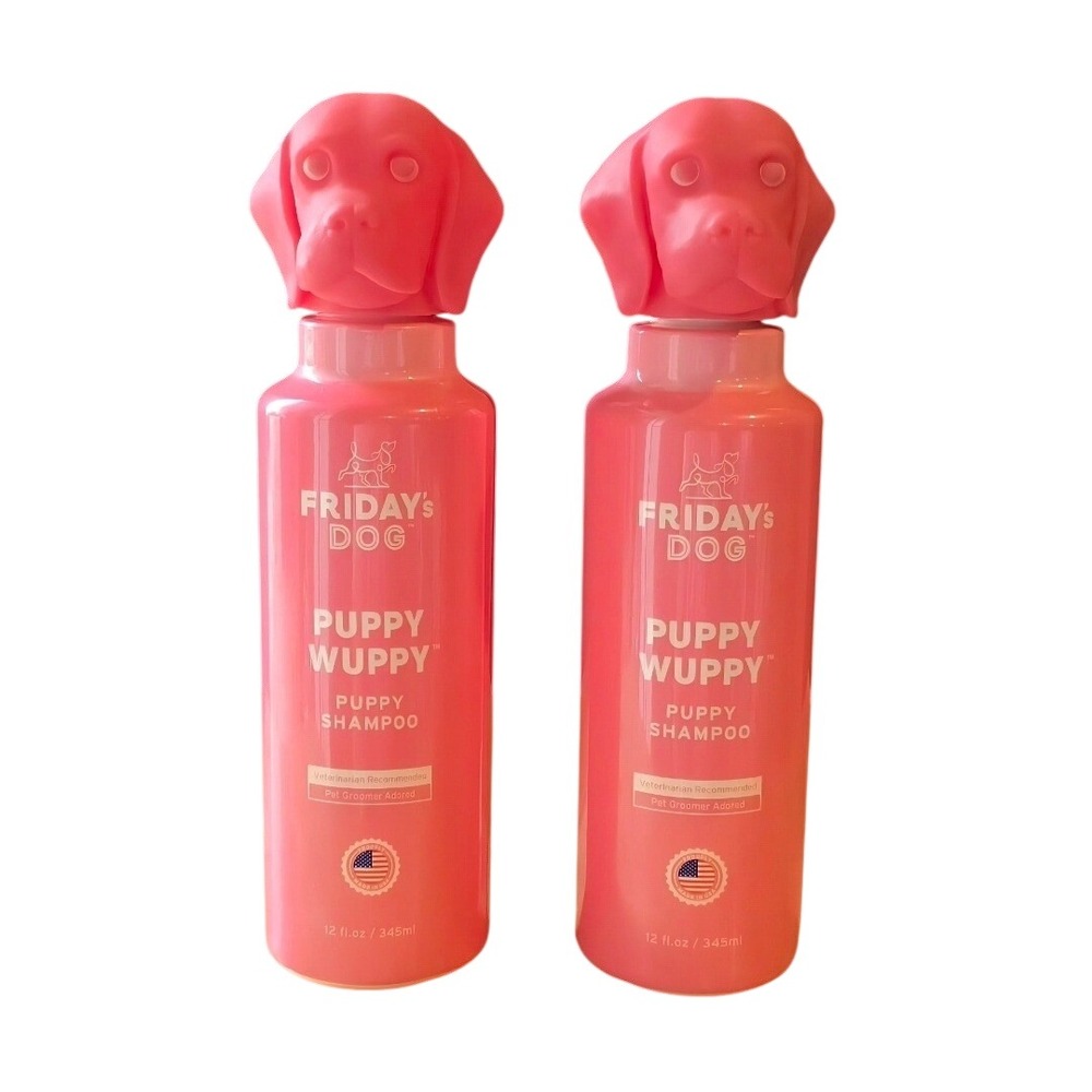 2 Bottles Friday's Dog Puppy Wuppy Puppy Shampoo Gentle Tear Free Formula 12oz